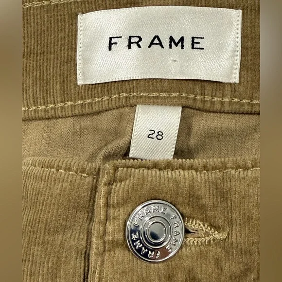 FRAME DENIM/ Women’s Tan Corduroy / Le Sleek Straight / Size 28 - Picture 8 of 10